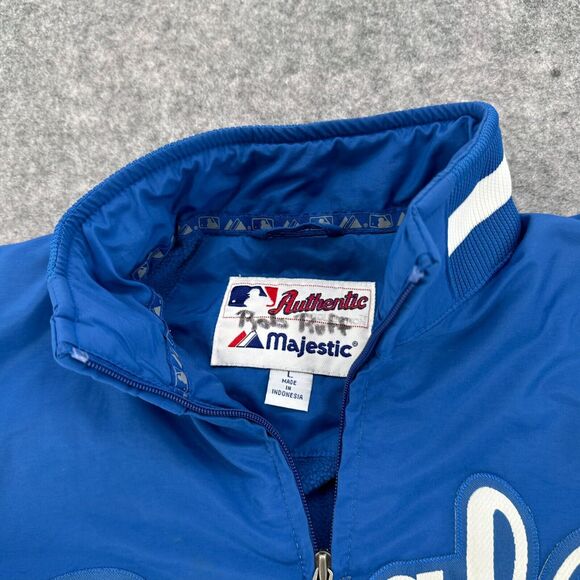 Kansas City Royals Majestic Authentic Dugout Jacket Full Zip Size L Insulated - Picture 5 of 7